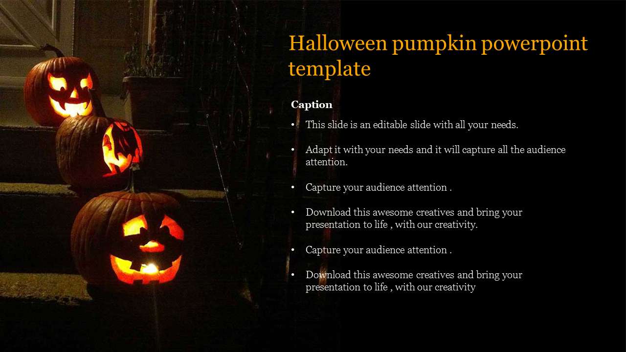 Best halloween pumpkin powerpoint template